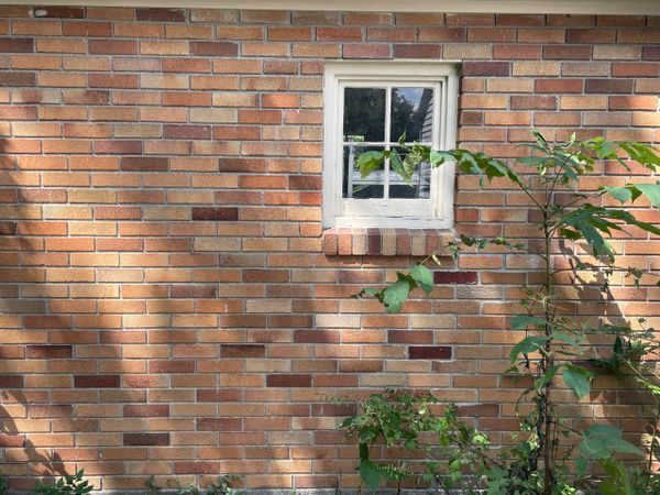Perfect brick match for this masonry repair in Grand Rapids 