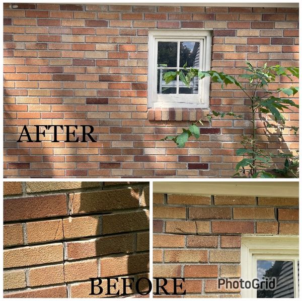 Before & after expert brick repair in Grand Rapids