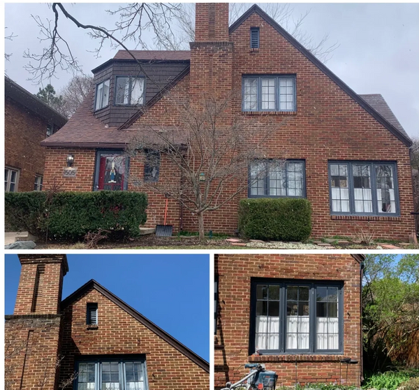 Before & after East Grand Rapids home, Detailed color match and tooling, seamless tuckpointing