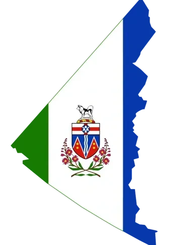 Flag with three vertical stripes and a central emblem.