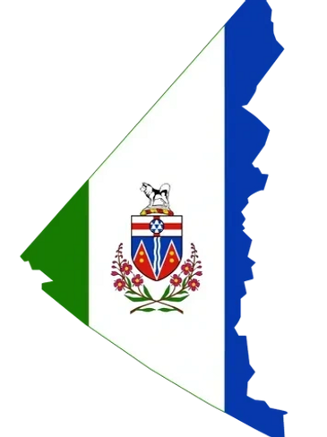 Flag with three vertical stripes and a central emblem.