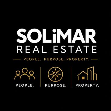 Solimar Real Estate logo with the slogan People. Purpose. Property.