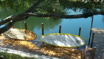 Private Dock with flat water for a great learning experience 