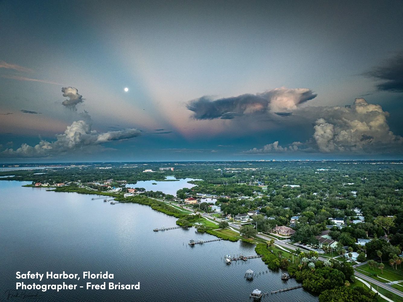 Shoreline along Old Tampa Bay in Safety Harbor Florida