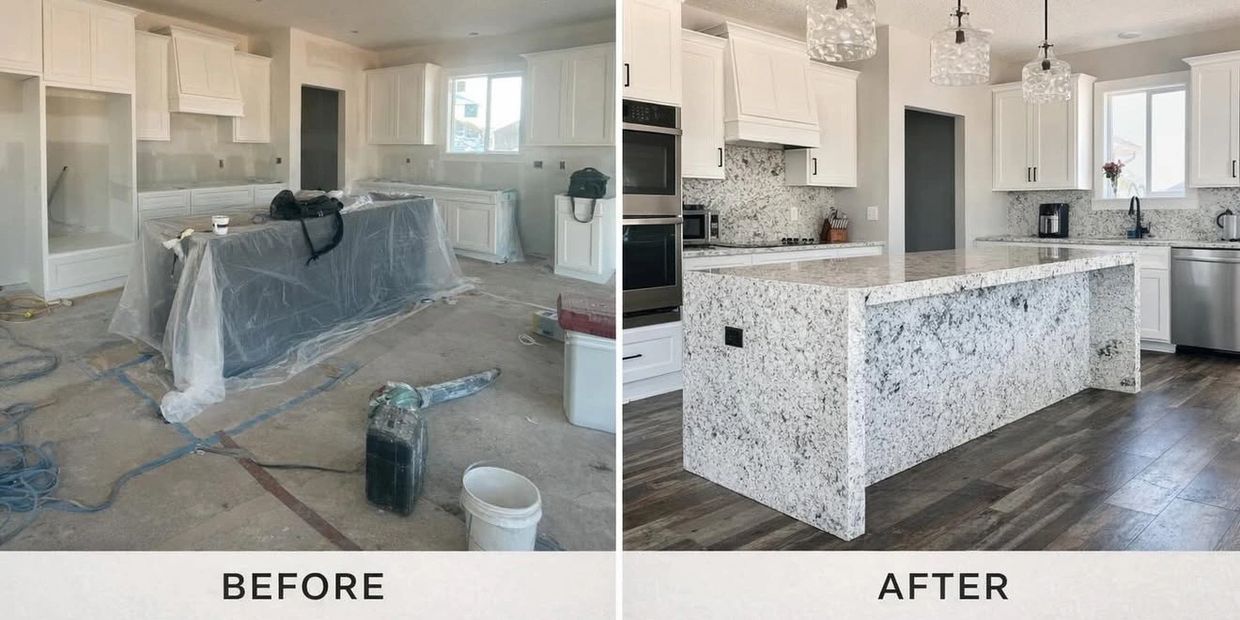 Kitchen remodel. Granite installation. General contractor in Oak Grove