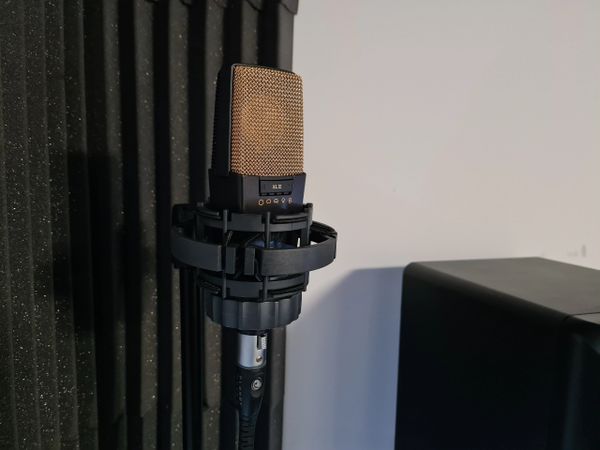 Matched pair of AKG C414 XLII capturing the room.