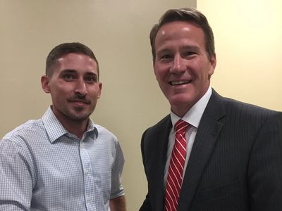 David Jeffers and Lt. Governor Jon Husted discussing the issues important to Chillicothe and Ross Co