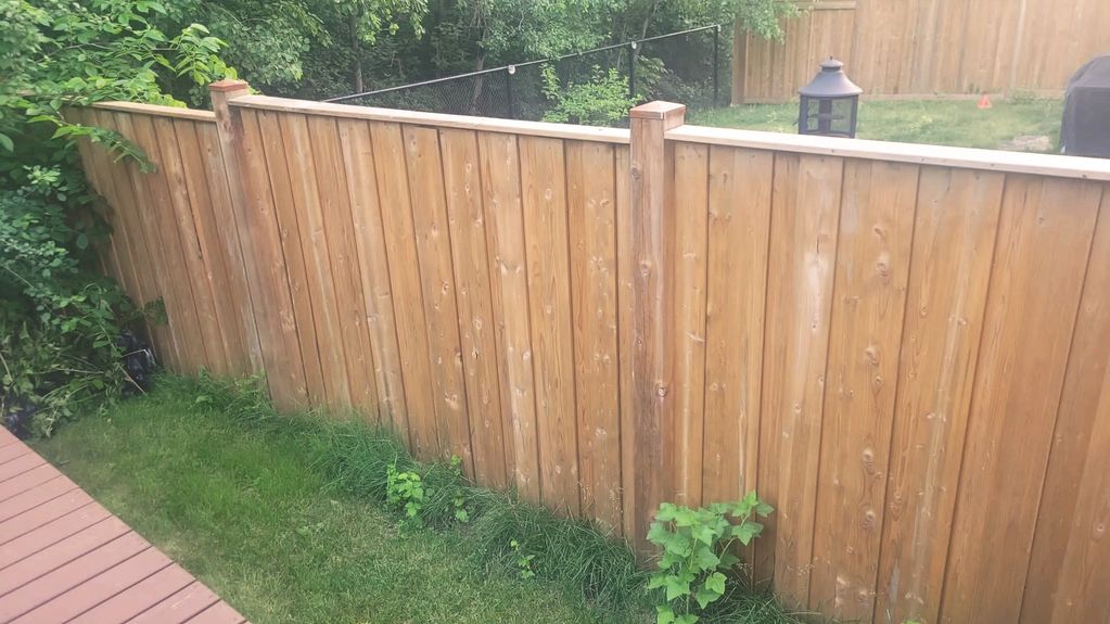 Wooden full privacy fence