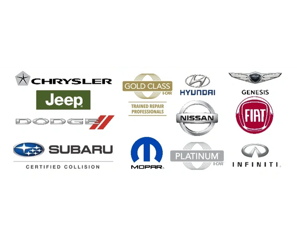 Certified collision repair Subaru, Fiat, Chrysler, Hyundai, Nissan, Fiat, Dodge, RAM, Jeep, Infiniti