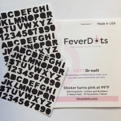 FeverDots come in LETTERS and NUMBERS.