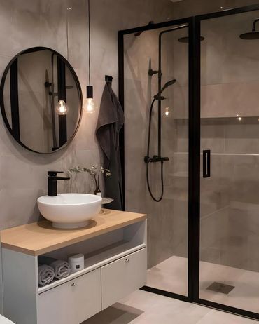 Black and White bathroom remodel
