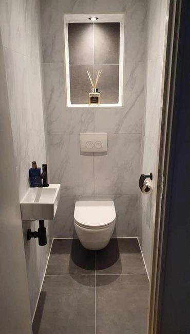 Modern Gray Bathroom remodel