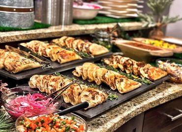 Handcrafted Street Tacos with Toppings and Garnishes | Buffet Catering in Colorado