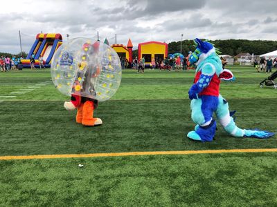 knockerball michigan bubble soccer event.