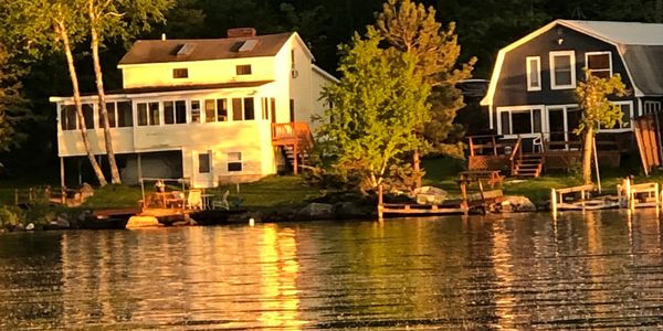 The Lake-house on East Lake at sunset.