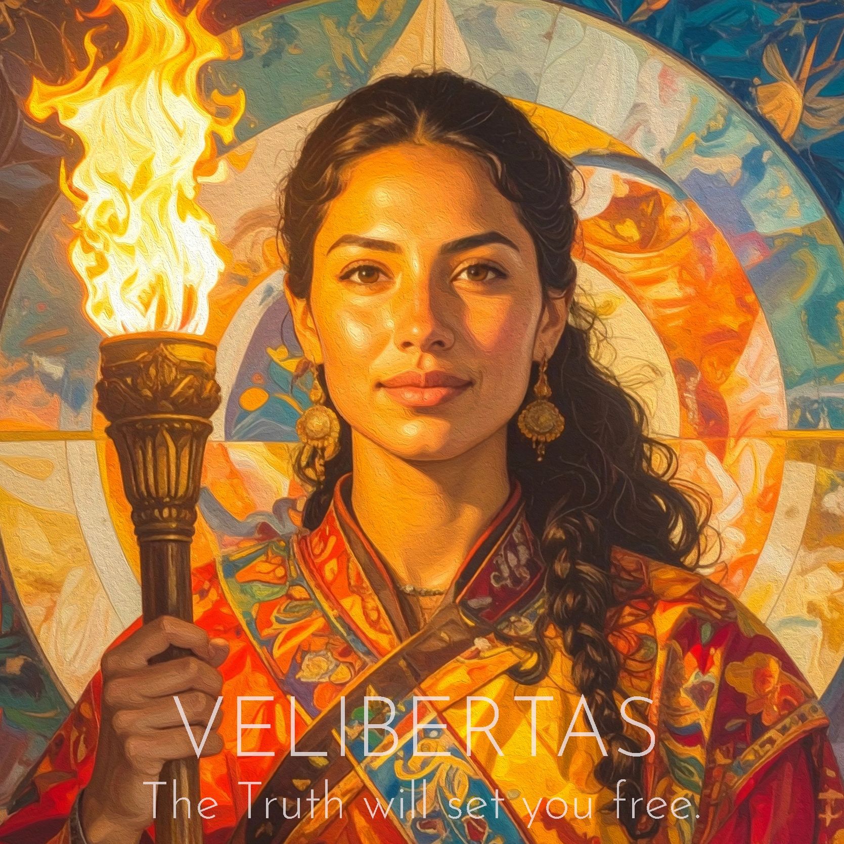 The Goddess of Freedom - LIBERTAS, symbolizing freedom through the light of consciousness VELIBERTAS