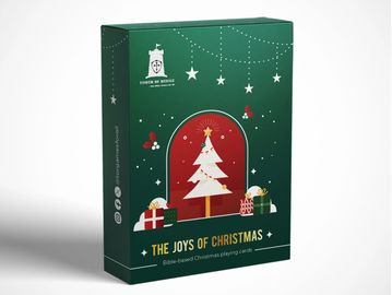 Green pack of Joys of Christmas playing cards.