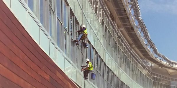 Commercial Facades Cleaning by cleaners 