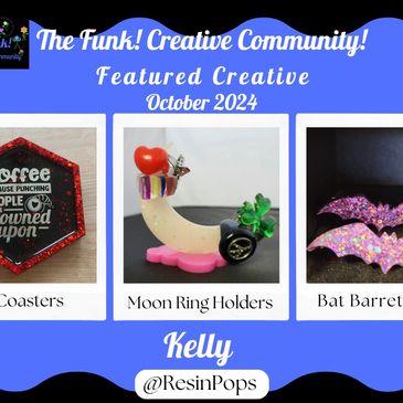 Creative crafts featured in October 2024 by Kelly from The Funk! Creative Community.