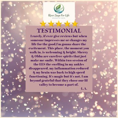 A heartfelt testimonial praising River Sage For Life's healing and welcoming environment.