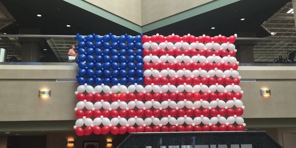 Balloon flag made by balloon Lady Houston