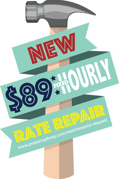 Fixed rate repairs and maintenance - $89 an hour