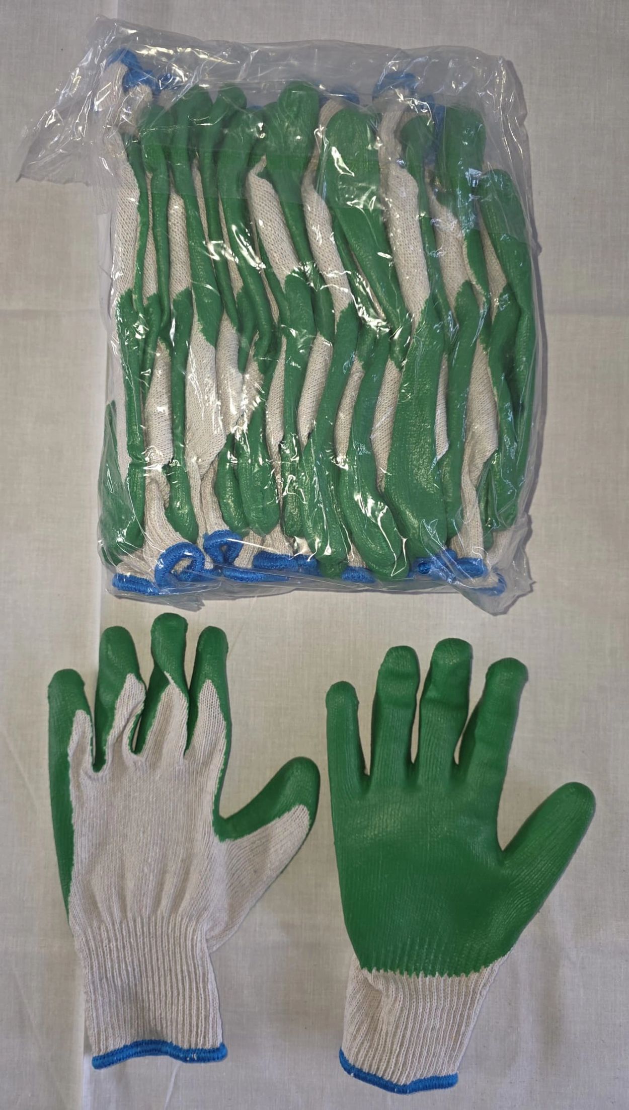 RUBBER COATED COTTON GLOVES