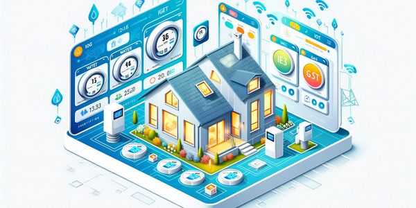 
Edificio con tecnología IoT medidores de electricidad, agua y gas. Monitoreo y tiempo real.