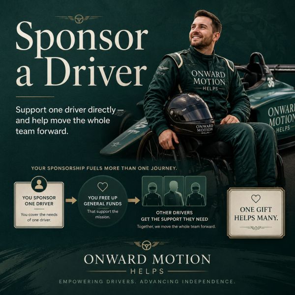 Sponsor a driver to support a racing team and help the mission.