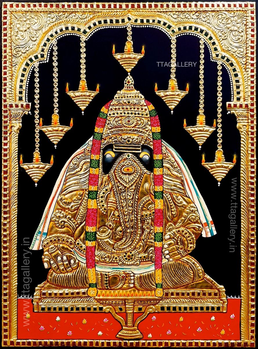 Pillaiyarpatti Pillaiyar Tanjore Painting