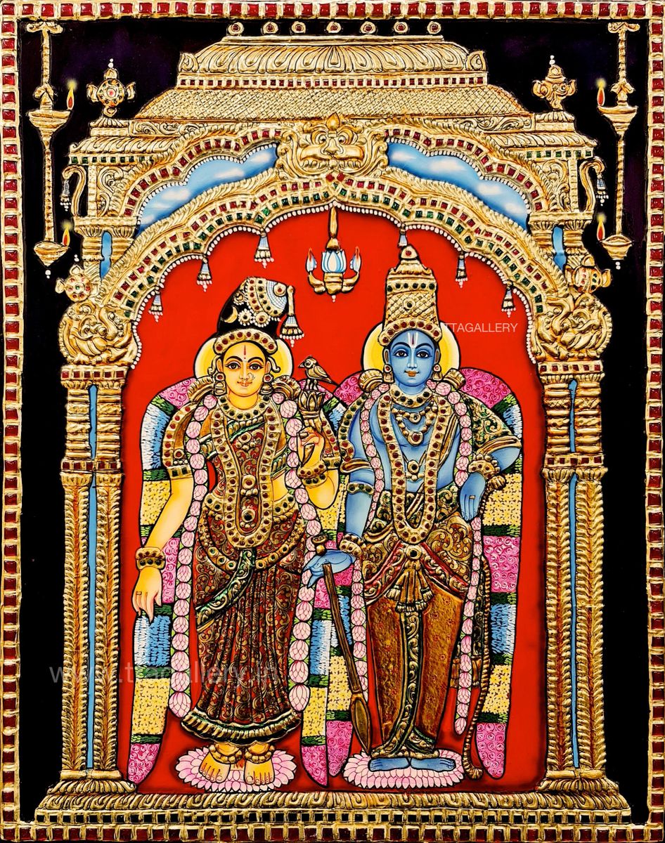 Andal Rangamannar Traditoinal Tanjore Painting