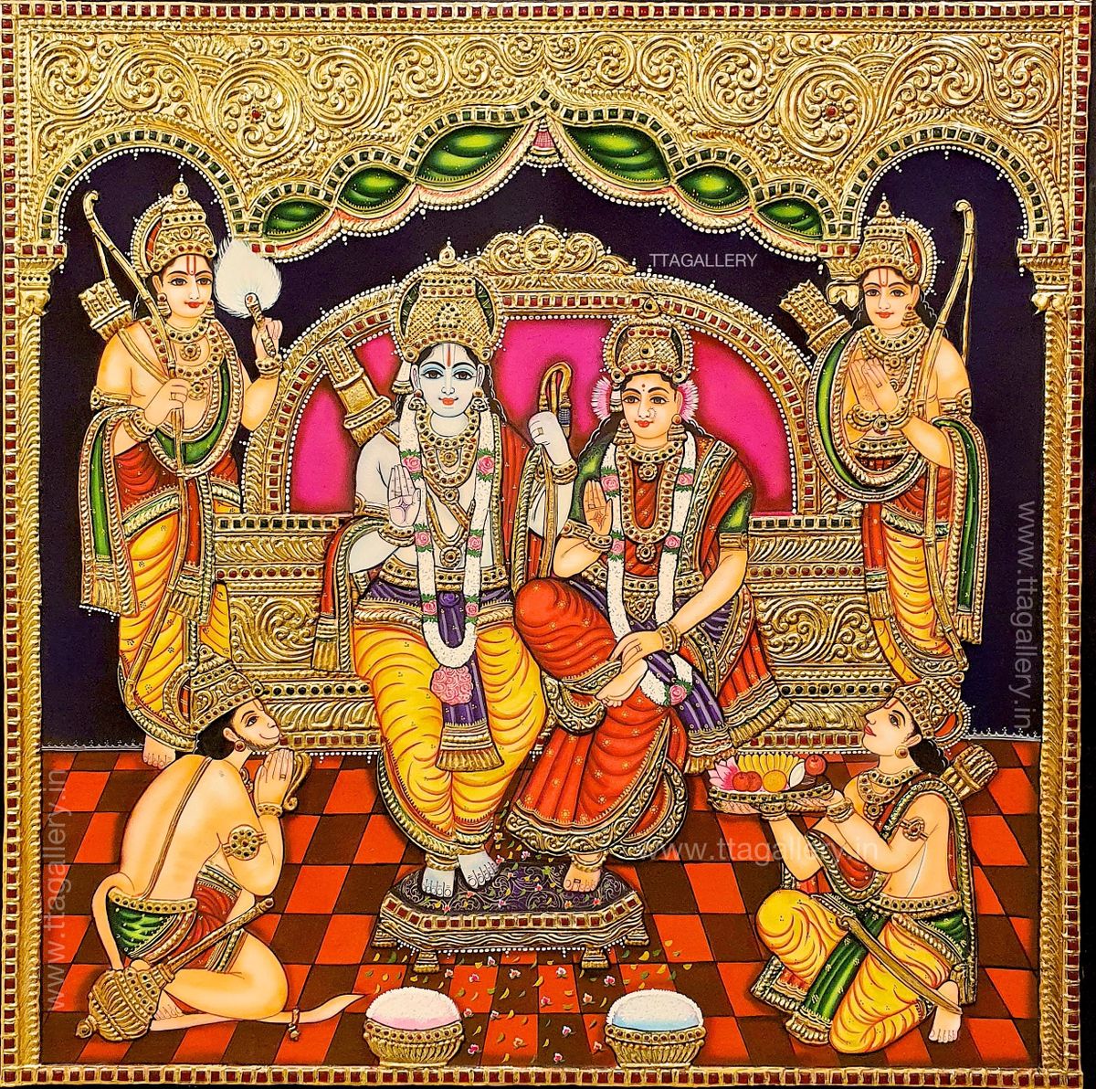 Kothanda Ramar Traditional Tanjore Painting