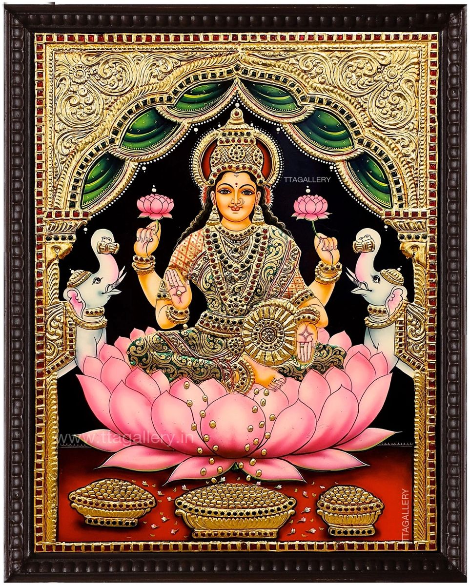 Lakshmi Devi Tanjore Painting