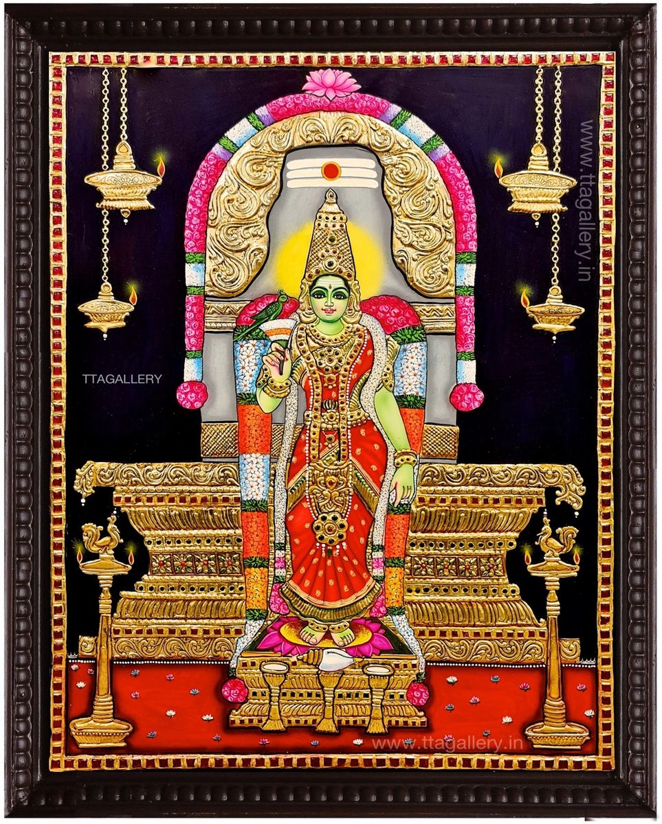 Madurai Meenakshi Tanjore Painting