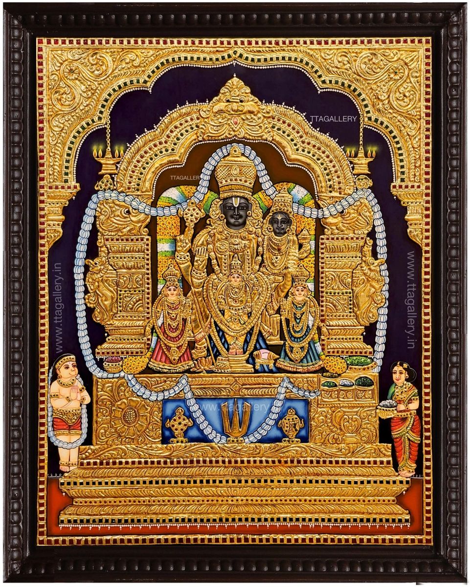 Varagur - Sri Venkatesa Perumal Traditional Tanjore Painting