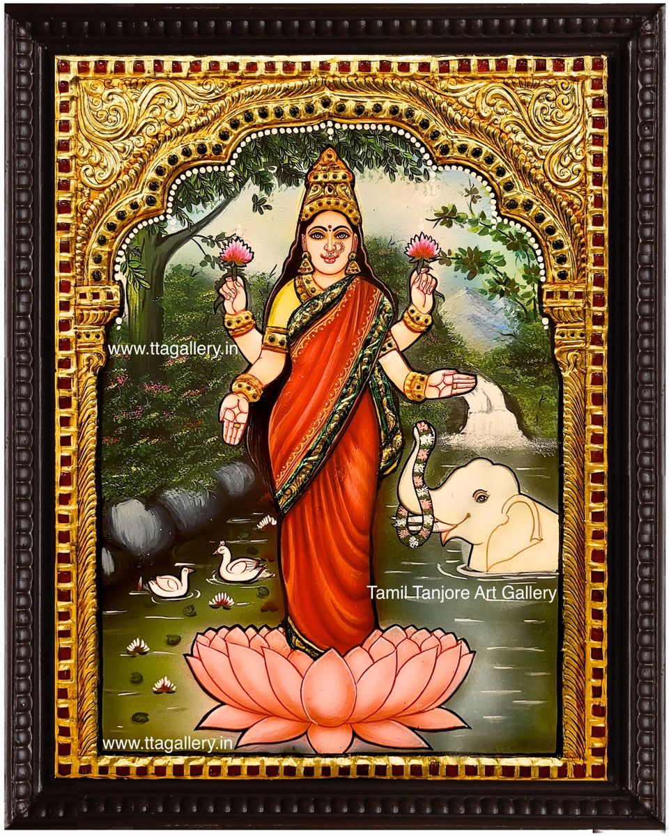 Lakshmi Traditional Tanjore Painting