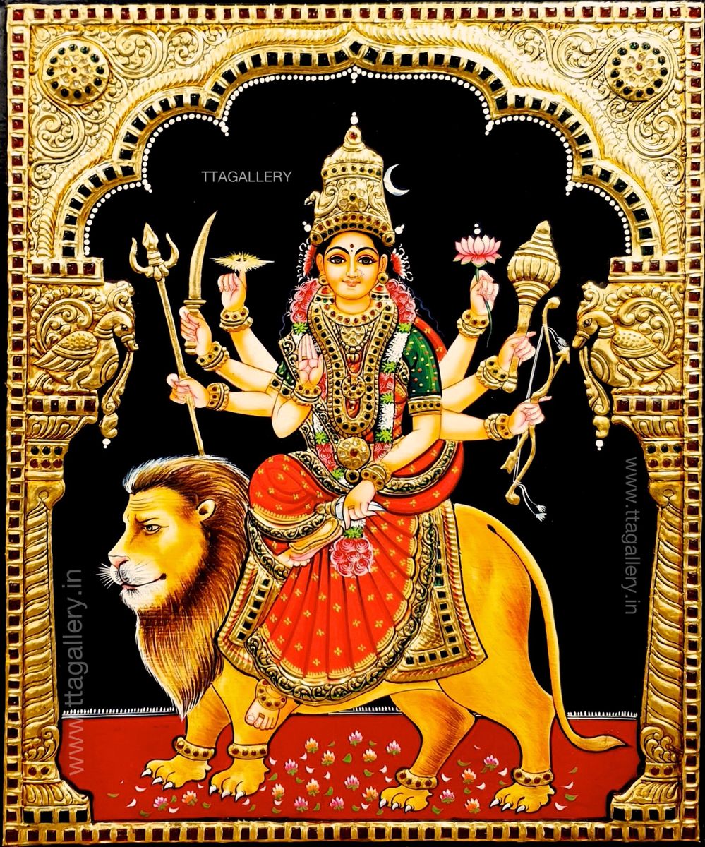 Durga Devi Tanjore Painting