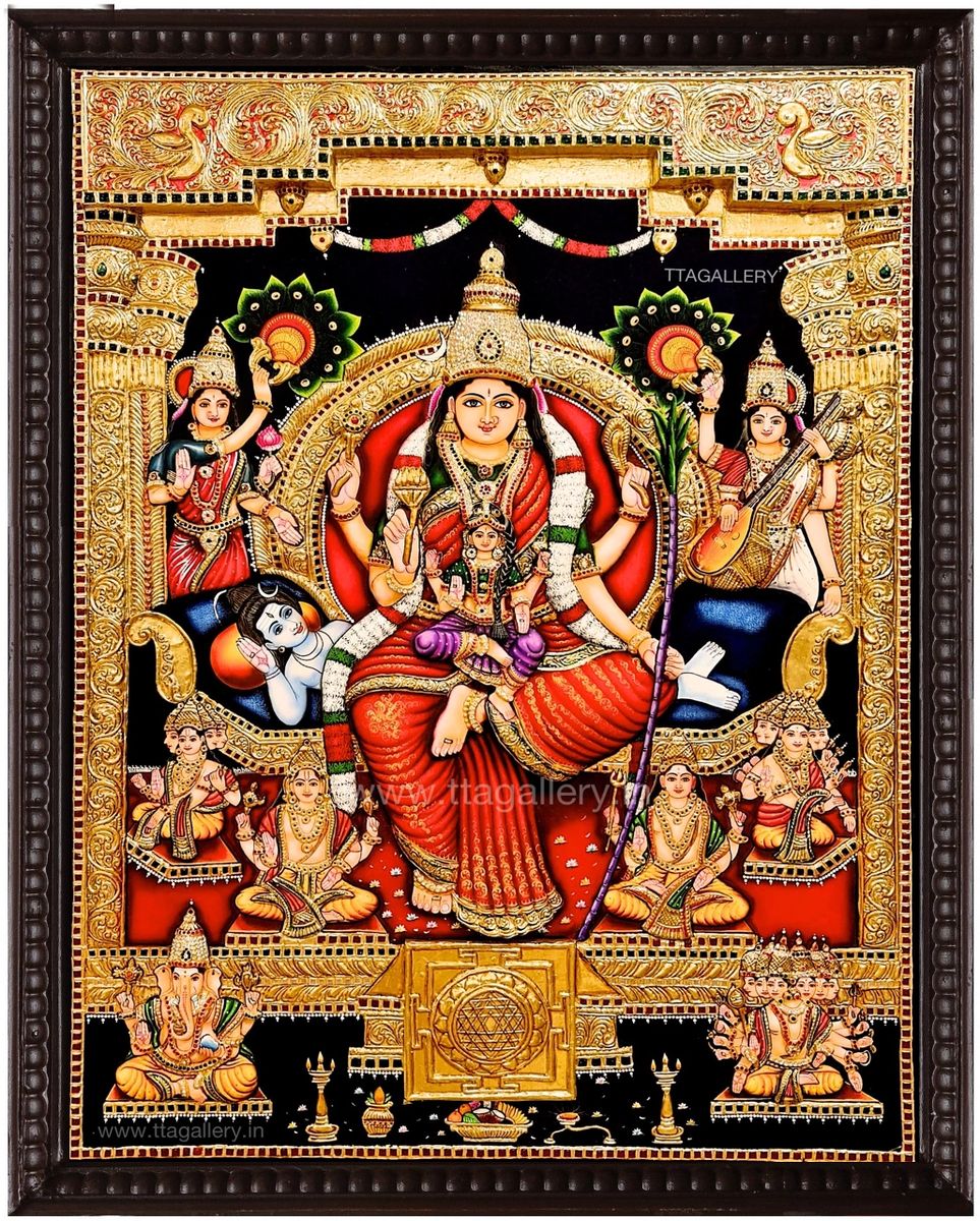 Lalitha Devi Tanjore 3D Tanjore Painting