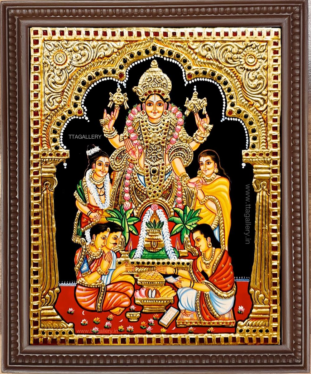 Sathyanarayana Tanjore Painting