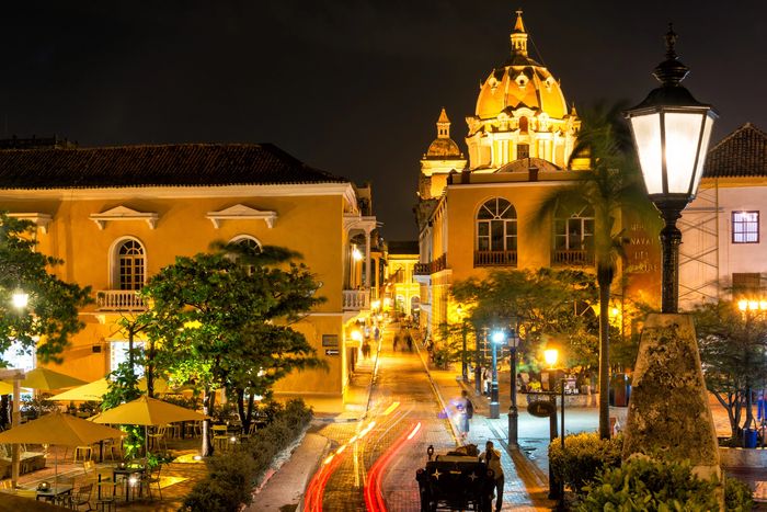 Cartagena´s old town at night