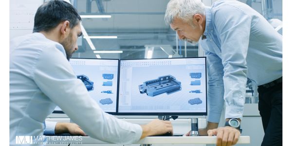 Mechanical CAD design engineers at work