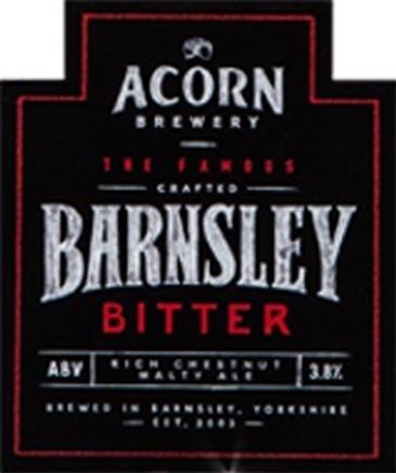 Beer label for Barnsley Bitter by Acorn Brewery.