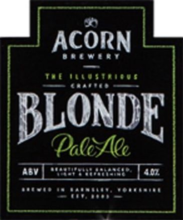 Label for Acorn Brewery Blonde Pale Ale.