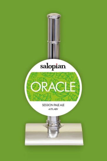 Salopian Oracle Session Pale Ale beer tap handle.