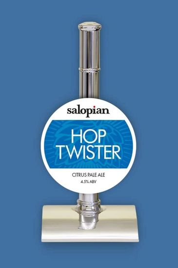 Beer tap handle for Salopian Hop Twister Citrus Pale Ale.