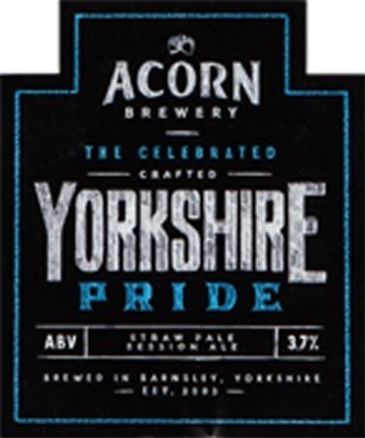Yorkshire Pride beer label by Acorn Brewery.