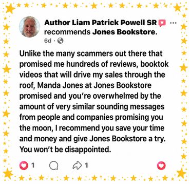 Positive review recommending Jones Bookstore for reliable sales support.