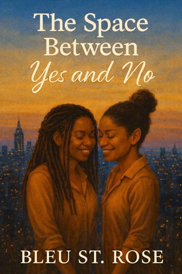 Book cover showing two women smiling against a city skyline at sunset.