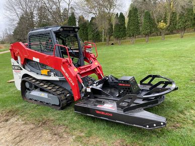 Skid loader brush mower 