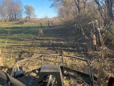 Fence line mower pasture 